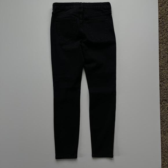 Pistola Mid Rise Skinny Jean Jet Black Metal Detailing Tuxedo Stripe Size 27 - Picture 7 of 9